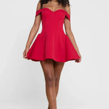 Carmela | Off-Shoulder Babydoll Mini Dress