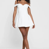 Carmela | Off-Shoulder Babydoll Mini Dress