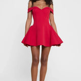 Carmela | Off-Shoulder Babydoll Mini Dress
