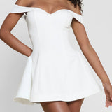 Carmela | Off-Shoulder Babydoll Mini Dress