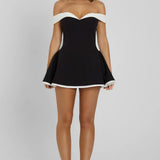 Carmela | Off-Shoulder Babydoll Mini Dress