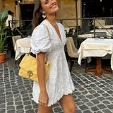 Melanie | Flowy Carefree Golden Hour Romantic Mini Dress