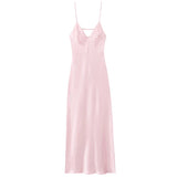 Lumière |Timeless Silk-Finish Lumière Luminous Slip Maxi Dress