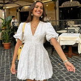 Melanie | Flowy Carefree Golden Hour Romantic Mini Dress