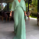 Maddy | Sophisticated Summer Vibrant Pleated Maxi Dress