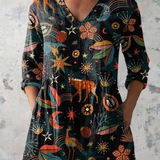 Adeline | Long Blouse with V-Neck