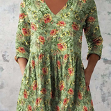 Sara | Long Blouse with V-Neck