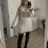 Maeve | Long Sleeve Cozy Winter Soft Knit Stretchy Midi Dress