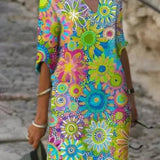 Nira | Vibrant Floral Midi Dress