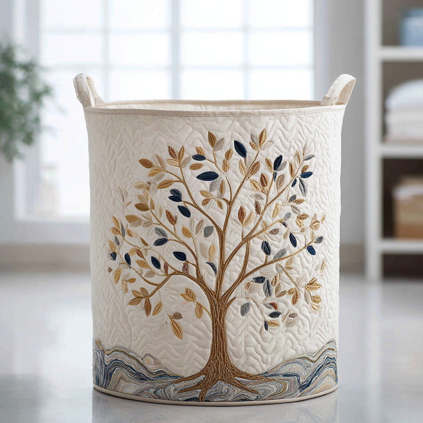 Padded Basket with Flowering Tree