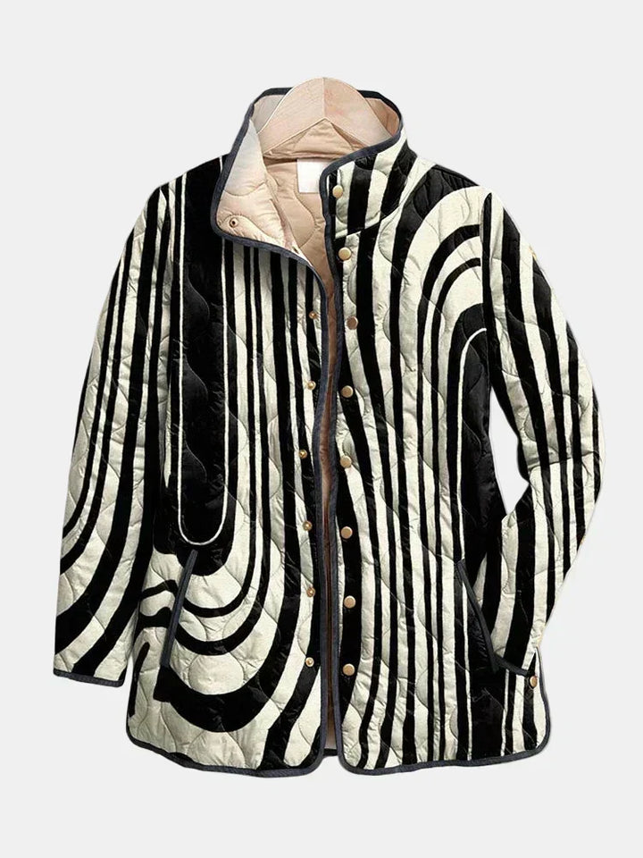 Lora | Quilted Jacket Black and White Vera