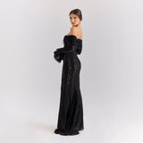 Lissy | Bell Sleeve Lace Off-Shoulder Maxi Dress