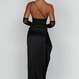 Grace | Elegant Long Slip GownSatin Maxi Dress