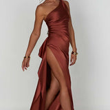 Grace | Elegant Long Slip GownSatin Maxi Dress