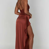 Grace | Elegant Long Slip GownSatin Maxi Dress