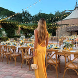 Amara | Sumptuously Soft Open Backless Satin Maxi Dress