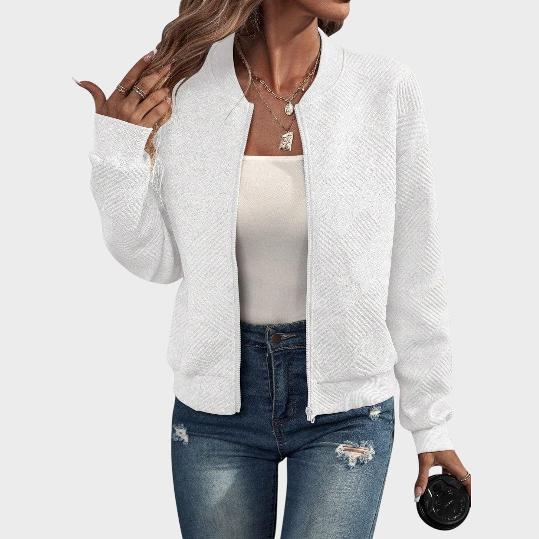 Delphine | Zip-Up Bomber Jacket