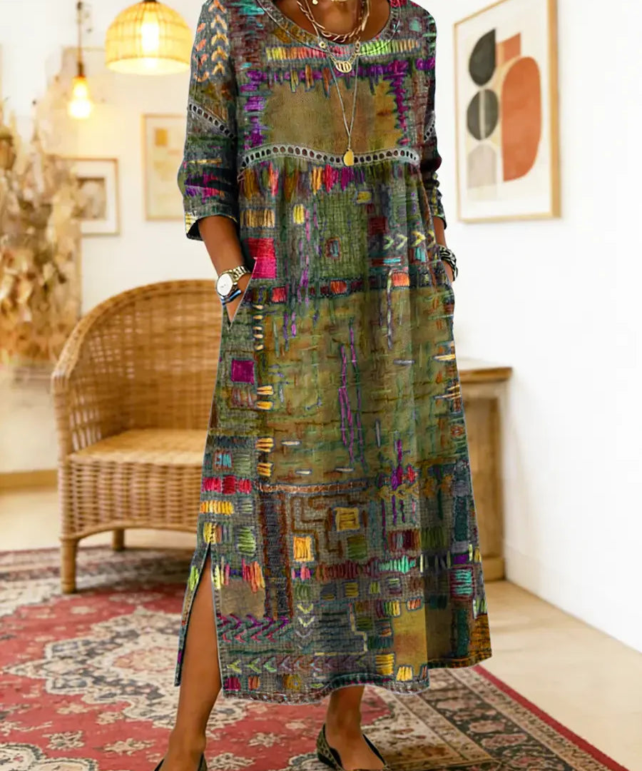 Eliana | Printed Midi Dress