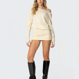 Luna | Relaxed Neckline Open Back Mini Dress