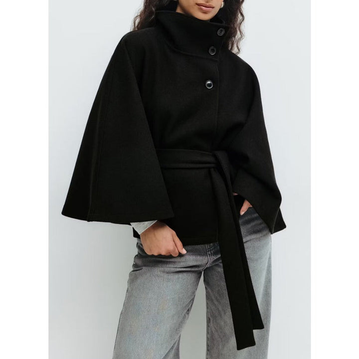 Estelle | High Collar Cape Coat