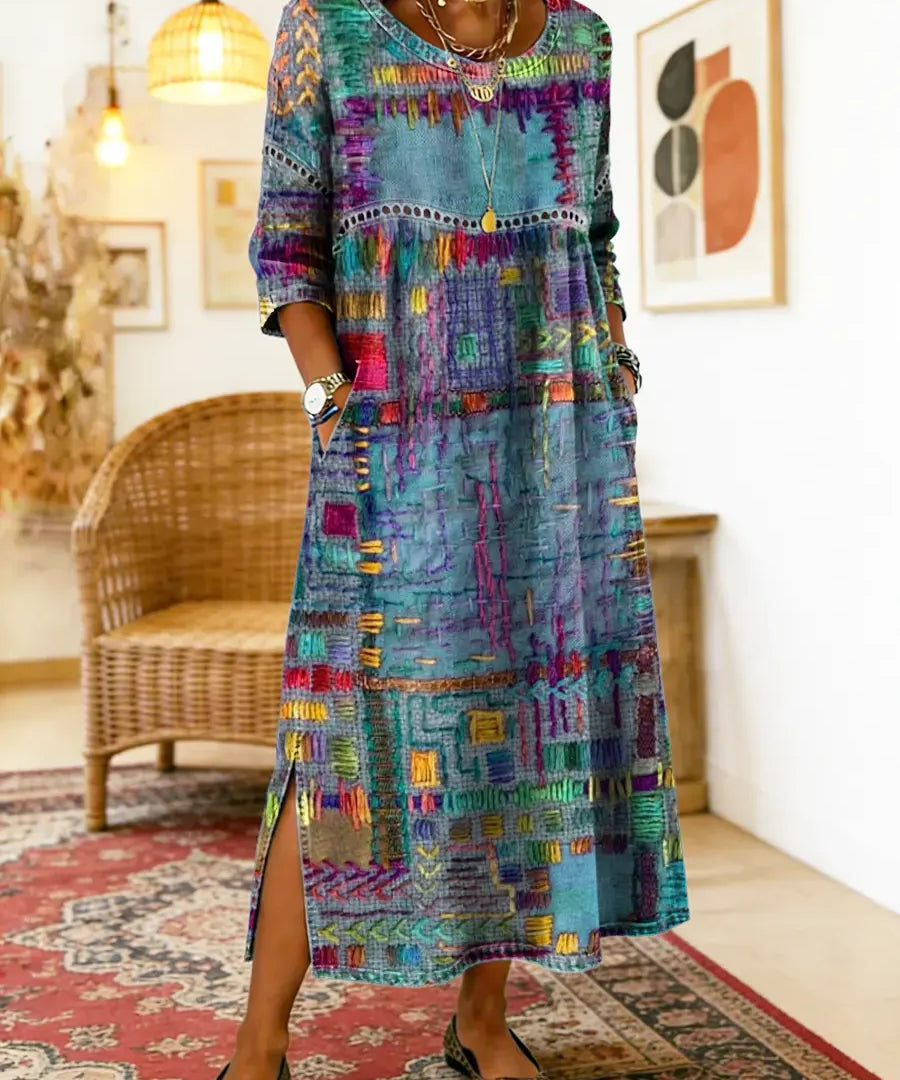 Eliana | Printed Midi Dress