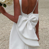 Kel | Sleeveless Pearl-Neckline Sculpted Mini Dress