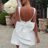 Kel | Sleeveless Pearl-Neckline Sculpted Mini Dress