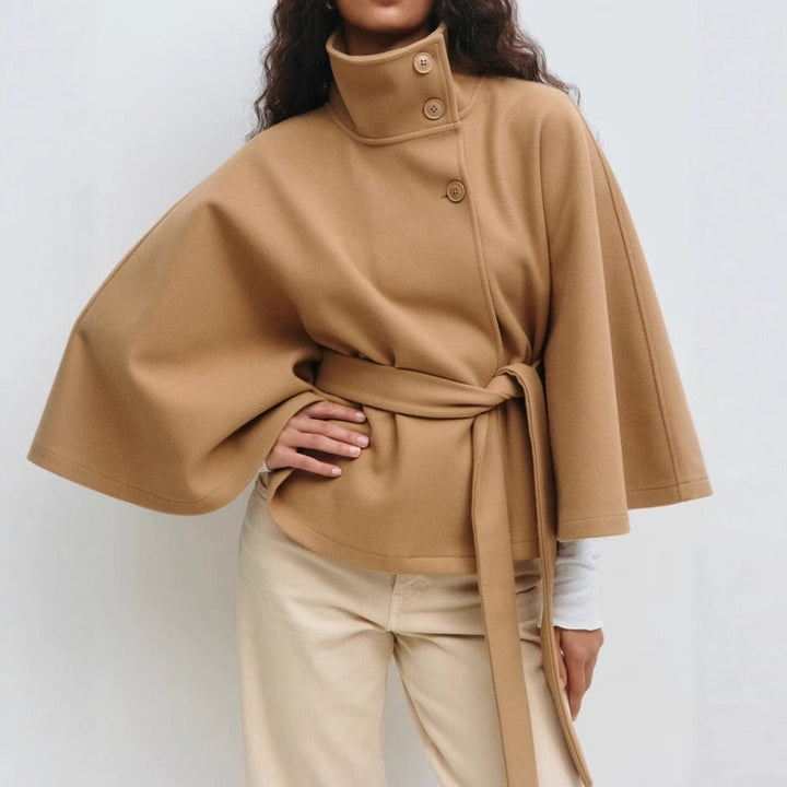Estelle | High Collar Cape Coat