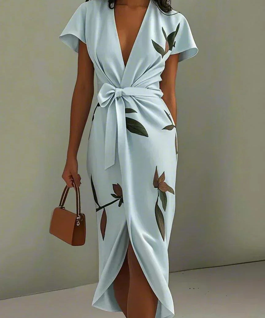 Amelia | Elegant Floral Wrap Dress