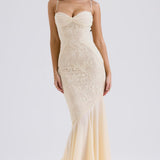 Suzie | Ethereal Vanilla White Fluid Draped Maxi Dress