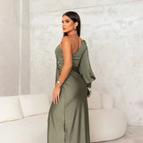Izabela | One-Shoulder Elegant Evening Maxi Dress