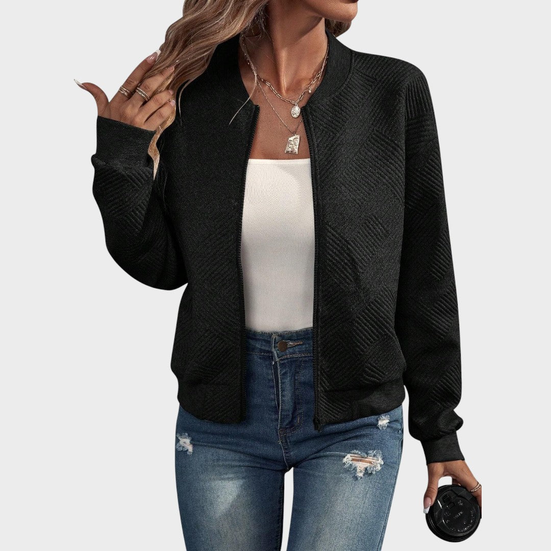Delphine | Zip-Up Bomber Jacket