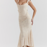 Elsie | Sculpting Sleeveless Lace Maxi Dress