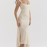 Elsie | Sculpting Sleeveless Lace Maxi Dress