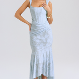 Elsie | Sculpting Sleeveless Lace Maxi Dress