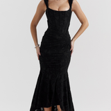 Elsie | Sculpting Sleeveless Lace Maxi Dress