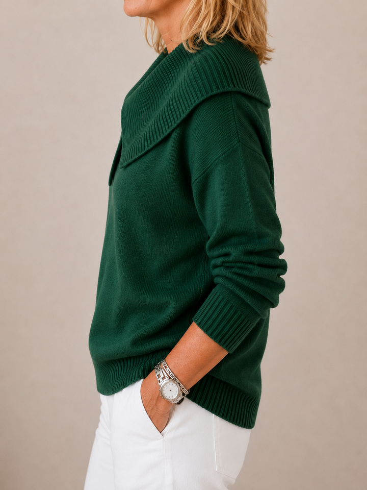 Soft Wide Collar Sweater