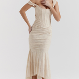 Elsie | Sculpting Sleeveless Lace Maxi Dress
