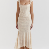 Elsie | Sculpting Sleeveless Lace Maxi Dress