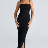 Lucienne | Wired Cup Power Mesh Floral Lace Corset Maxi Dress