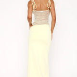 Amelie | Sheer Lace Bodice Cut-Out Maxi Dress