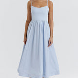 Samara | Elegant Sleeveless Open Back Midi Dress