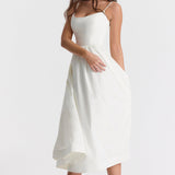 Samara | Elegant Sleeveless Open Back Midi Dress