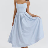 Samara | Elegant Sleeveless Open Back Midi Dress