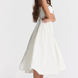 Samara | Elegant Sleeveless Open Back Midi Dress