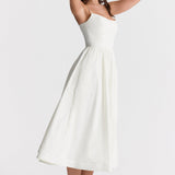 Samara | Elegant Sleeveless Open Back Midi Dress