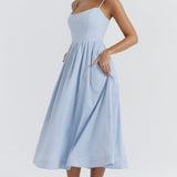 Samara | Elegant Sleeveless Open Back Midi Dress
