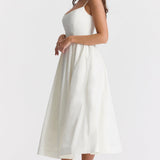 Samara | Elegant Sleeveless Open Back Midi Dress
