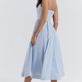 Samara | Elegant Sleeveless Open Back Midi Dress