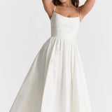 Samara | Elegant Sleeveless Open Back Midi Dress